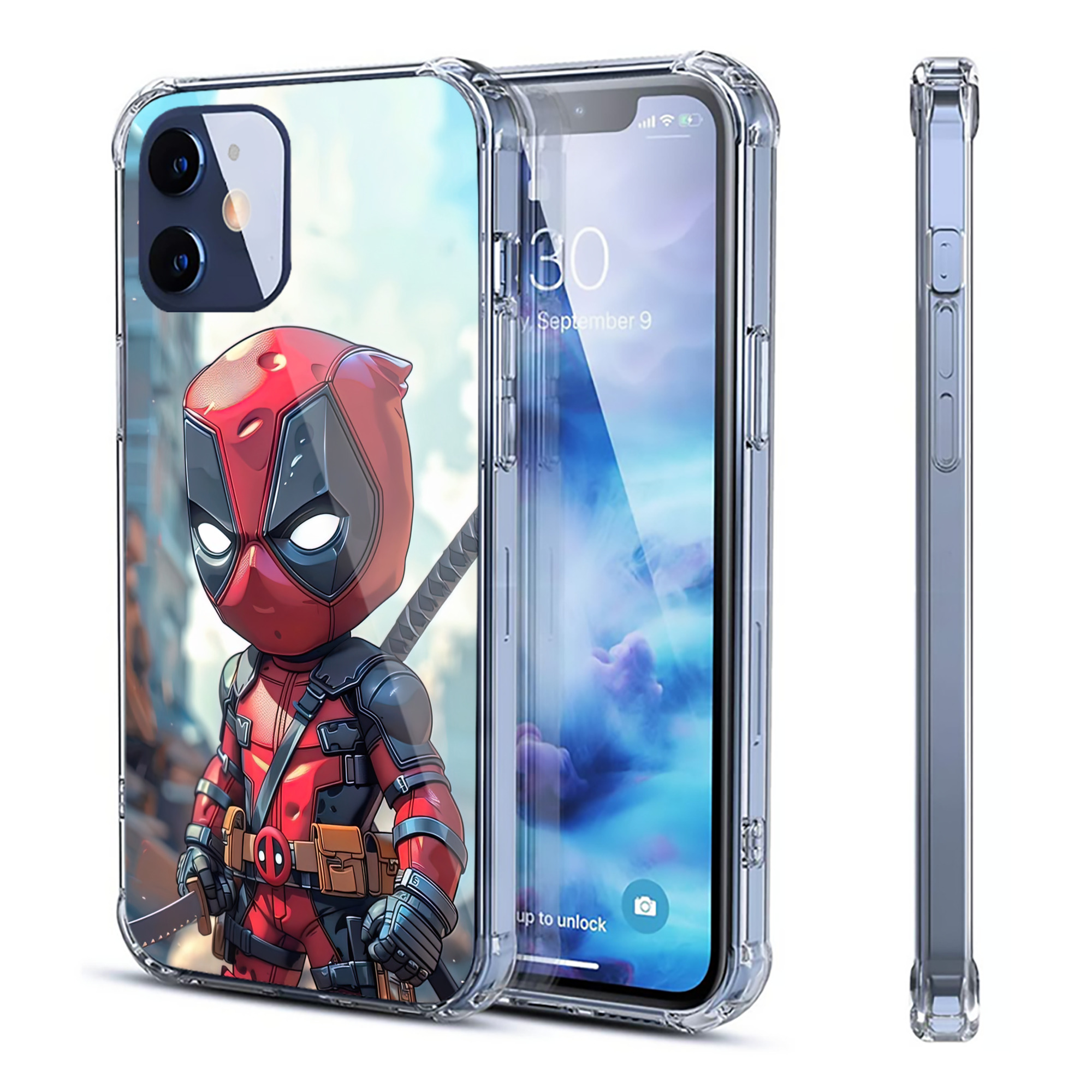 （画像用） Deadpool デッドプール 【iPhone 12シリーズ対応】透明スマホケース（クリアソフトケース）